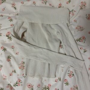 Princess Polly Off-Shoulder White Sweater